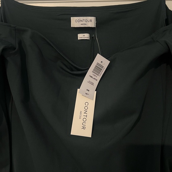 BNWT Aritzia Contour Timelapse Midi Dress, Scarab, Medium - Picture 3 of 4